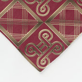 Couverture Polaire Motif africain ethnique avec des simbols d'Adinkra (Coin)