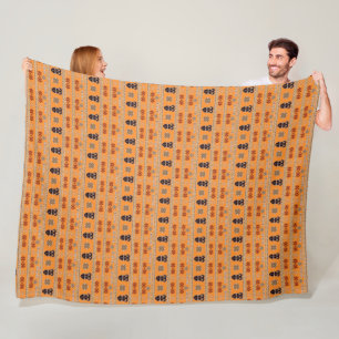 Couverture Polaire motif africain ethnique avec le masque