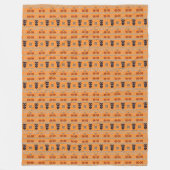 Couverture Polaire motif africain ethnique avec le masque (Devant)