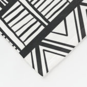 Couverture Polaire Motif africain tribal noir blanc (Coin)