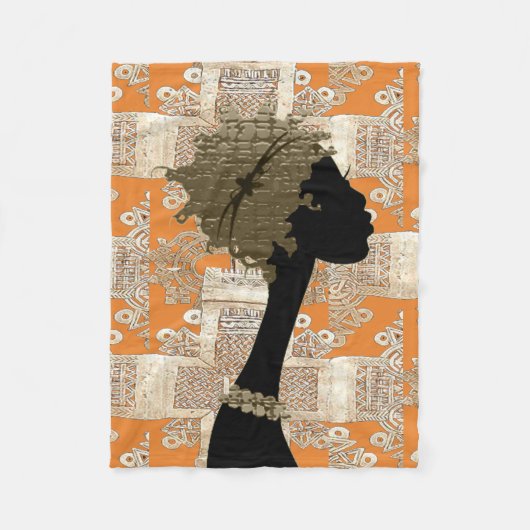 Couverture Polaire Motif afrocentrique Abstrait (Devant)