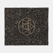 Couverture Polaire Motif alchimique 2 du symbole en pierre du (Devant (Horizontal))
