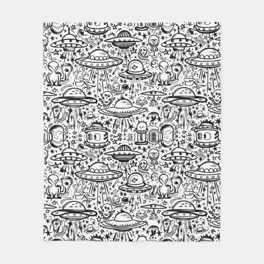 Couverture Polaire Motif Alien (Devant)