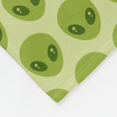 Couverture Polaire Motif Alien vert mignon avec votre nom dans Glyphe (Coin)
