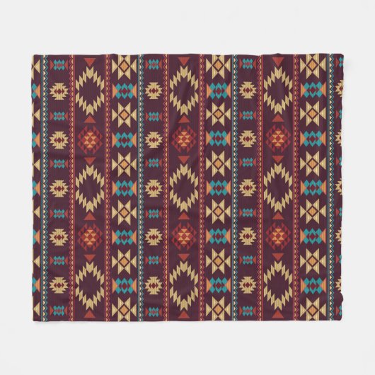 Couverture Polaire Motif amérindien (Devant (Horizontal))