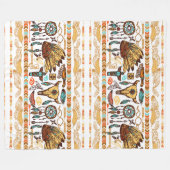Couverture Polaire Motif amérindien (Devant (Horizontal))