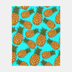 Couverture Polaire Motif Amour Ananas - Exotique Tropical Délicieux