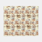 Couverture Polaire Motif Amoureux des chiens Goldendoodle (Devant (Horizontal))