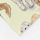 Couverture Polaire Motif Amoureux des chiens Goldendoodle (Coin)