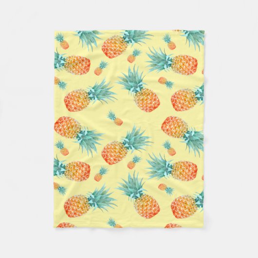 Couverture Polaire Motif ananas (Devant)