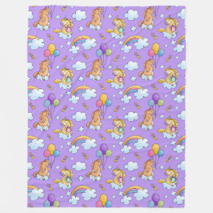 Couverture Polaire Motif animal cool - bande dessinée Unicorn 2