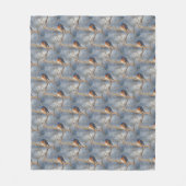 Couverture Polaire Motif animal de Bluebird d'hiver (Devant)