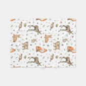 Couverture Polaire Motif animal de bois mou (Devant (Horizontal))