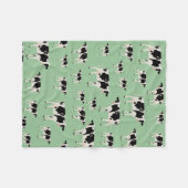 Couverture Polaire Motif animal de ferme de vache (Devant (Horizontal))