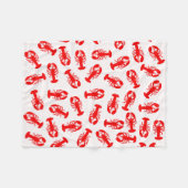 Couverture Polaire Motif animal de homard rouge mignon (Devant (Horizontal))