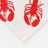 Couverture Polaire Motif animal de homard rouge mignon (Coin)