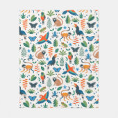 Couverture Polaire Motif animal de la forêt tropicale (Devant)
