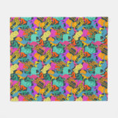 Couverture Polaire Motif animal de silhouettes (Devant (Horizontal))