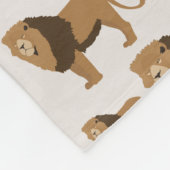 Couverture Polaire Motif animal du lion de la jungle (Coin)