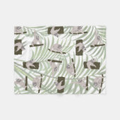 Couverture Polaire Motif animal mignon Sloth en forêt sauvage (Devant (Horizontal))