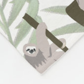 Couverture Polaire Motif animal mignon Sloth en forêt sauvage (Coin)