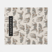 Couverture Polaire Motif animal sauvage de la Jungle Leopard (Devant (Horizontal))