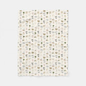 Couverture Polaire Motif aquarelle neutre d'été côtier (Devant)