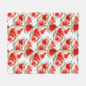 Couverture Polaire Motif aquarelle pastèque d'été (Devant (Horizontal))