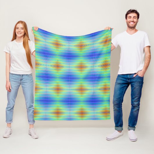 Couverture Polaire Motif arc-en-ciel (En situation)
