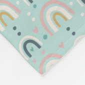Couverture Polaire Motif arc-en-ciel blanc mignon (Coin)