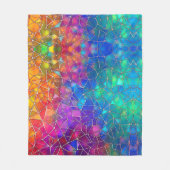 Couverture Polaire Motif arc-en-ciel en verre tendu (Devant)