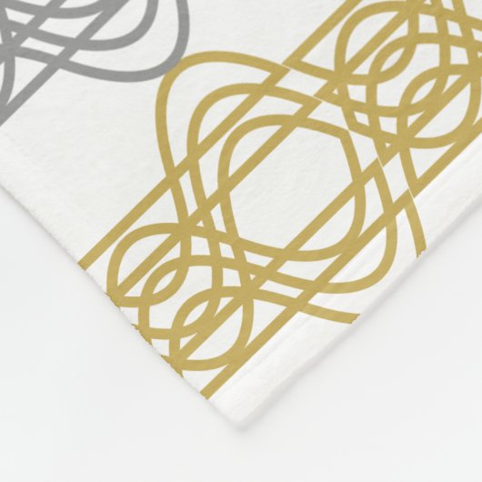 Couverture Polaire Motif argent et or (Coin)