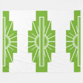 Couverture Polaire Motif Art déco à Lime (Devant (Horizontal))