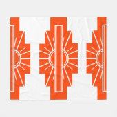 Couverture Polaire Motif Art déco à Orange (Devant (Horizontal))