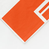 Couverture Polaire Motif Art déco à Orange (Coin)