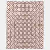 Couverture Polaire motif art déco beige marron (Devant)