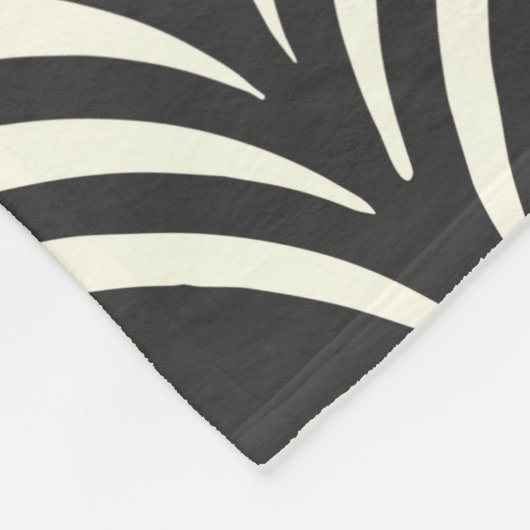 Couverture Polaire Motif Art déco moderne Motif noir et blanc  (Coin)