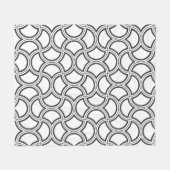Couverture Polaire Motif Art Déco Noir En Blanc (Devant (Horizontal))