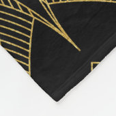 Couverture Polaire Motif art déco noir et or (Coin)
