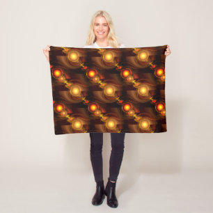 Couverture Polaire Motif artistique abstrait élégant boho moderne en