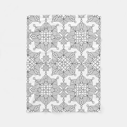 Couverture Polaire Motif Artsy tribal inspiré (Devant)