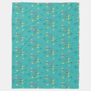 Couverture Polaire Motif atomique moderne d'Eames Starbursts de la