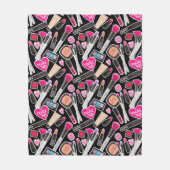 Couverture Polaire Motif au néon de maquillage (Devant)