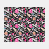 Couverture Polaire Motif au néon de maquillage (Devant (Horizontal))