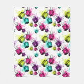 Couverture Polaire Motif au néon de vernis à ongles (Devant)