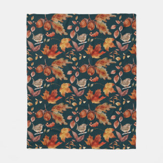 Couverture Polaire Motif automnal vintage