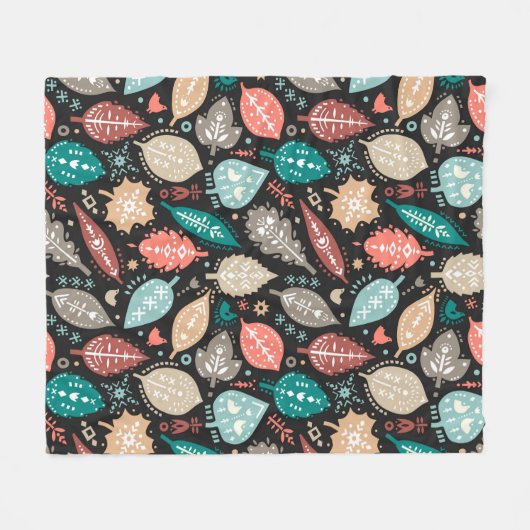 Couverture Polaire Motif automne (Devant (Horizontal))