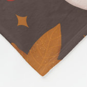 Couverture Polaire Motif Automne et Champignons (Coin)