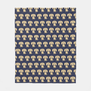 Couverture Polaire Motif aux cheveux courts crème de teckel