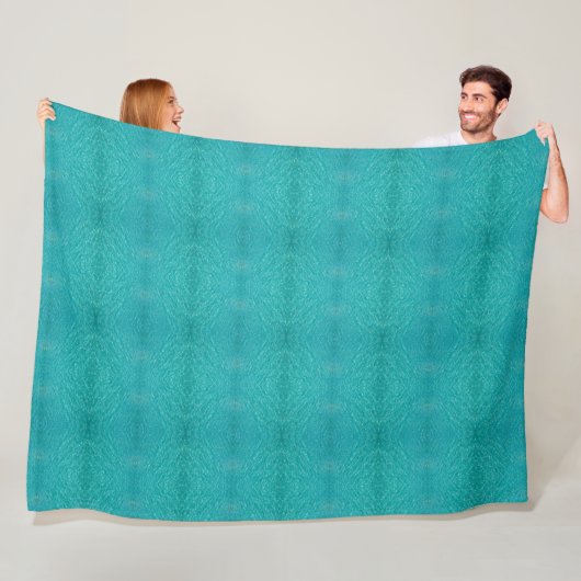 Couverture Polaire Motif aux eaux turquoise (En situation)